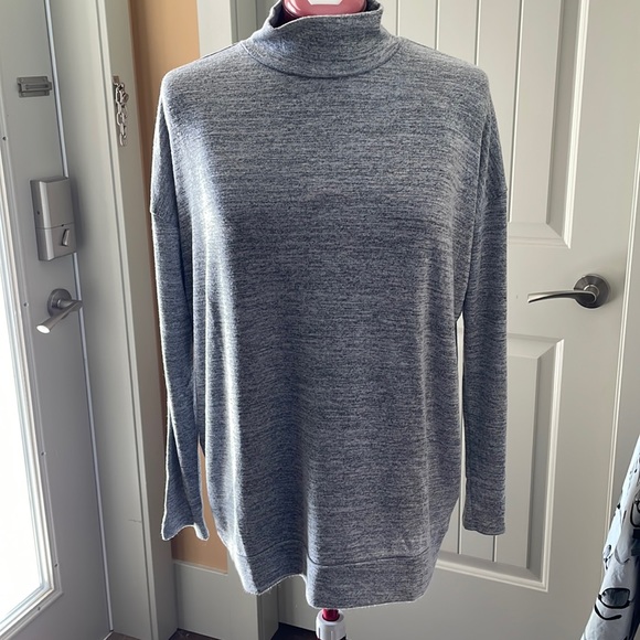 Heather Grey Cupio Mock Neck Long Sleeve - Picture 1 of 4